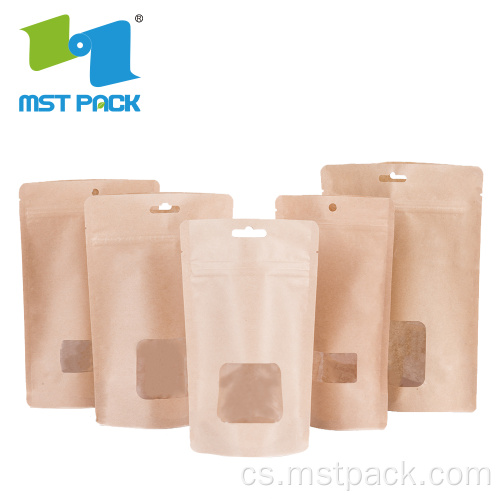 Potravinářský papír Kraft Paper Biodegradable Bag with Window